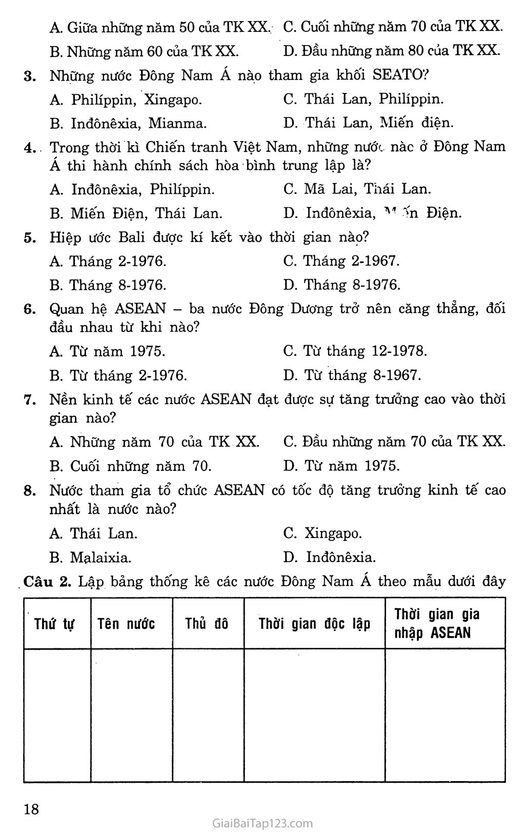 Bài 5: Các nước Đông Nam Á trang 3