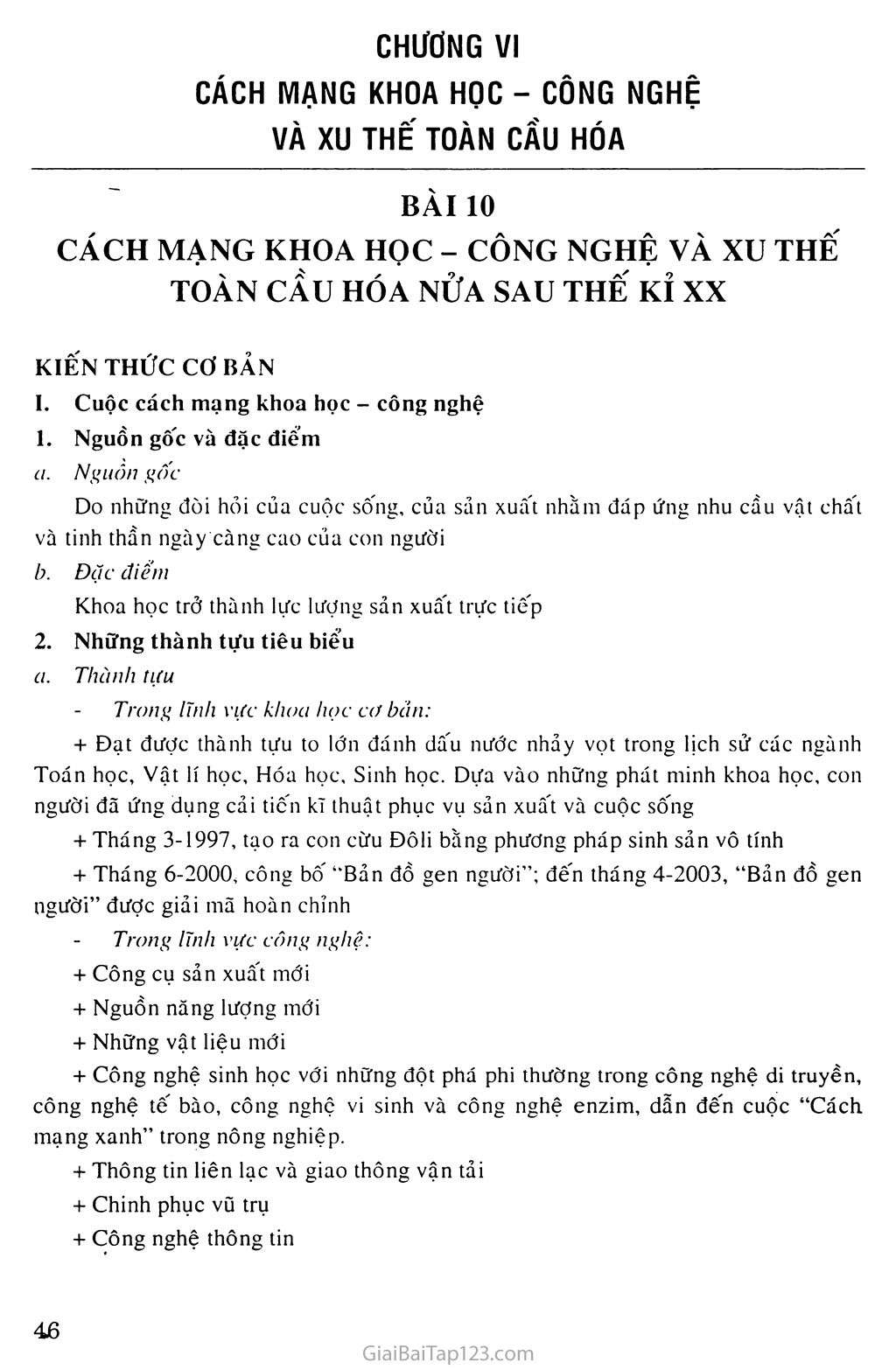 Bài 10: Cách mạng khoa học - công nghệ và xu thế toàn cầu hóa nửa sau thế kỉ XX trang 1 Bài 10: Cách mạng khoa học - công nghệ và xu thế toàn cầu hóa nửa sau thế kỉ XX trang 1