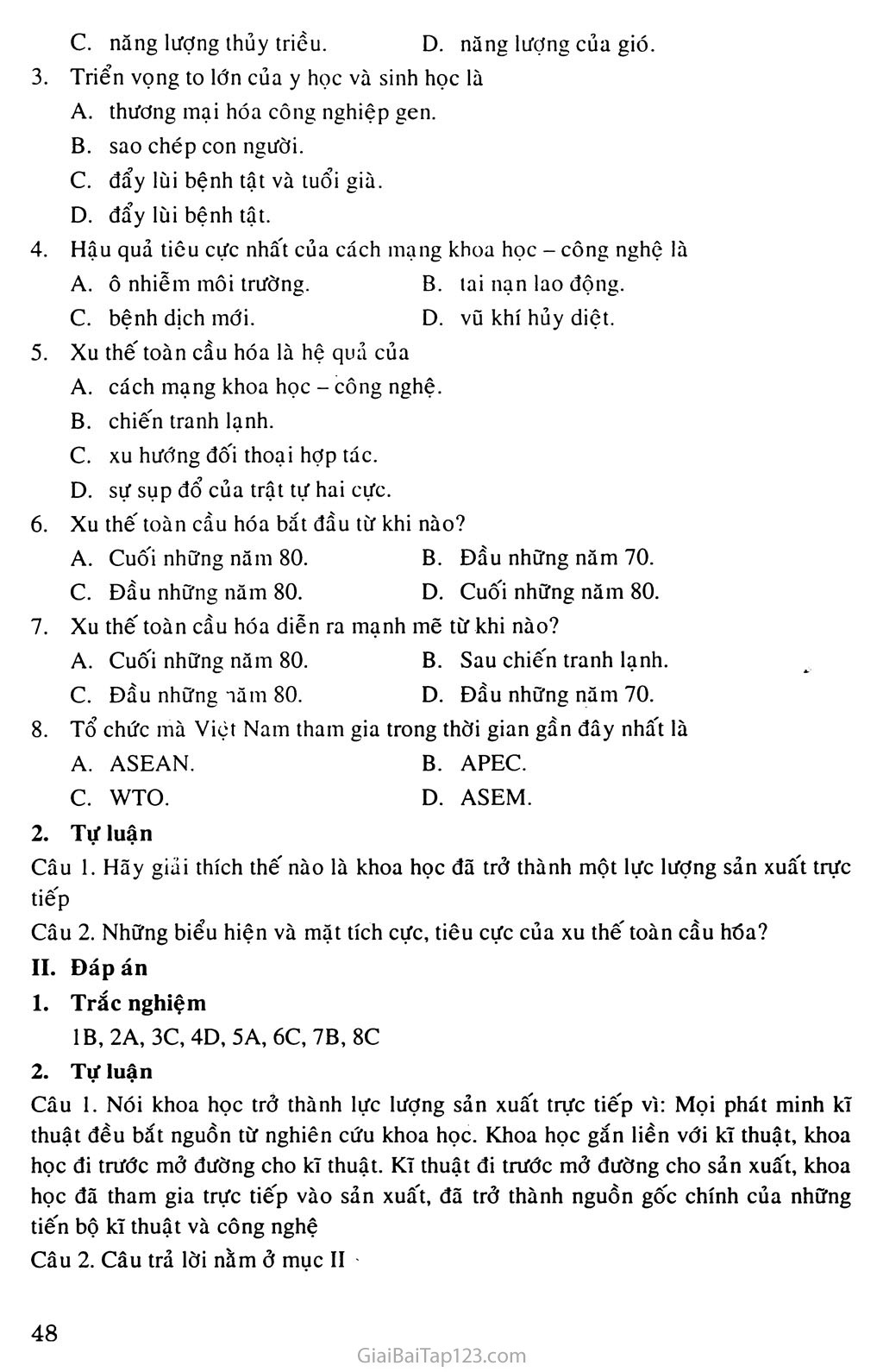 Bài 10: Cách mạng khoa học - công nghệ và xu thế toàn cầu hóa nửa sau thế kỉ XX trang 3 Bài 10: Cách mạng khoa học - công nghệ và xu thế toàn cầu hóa nửa sau thế kỉ XX trang 3