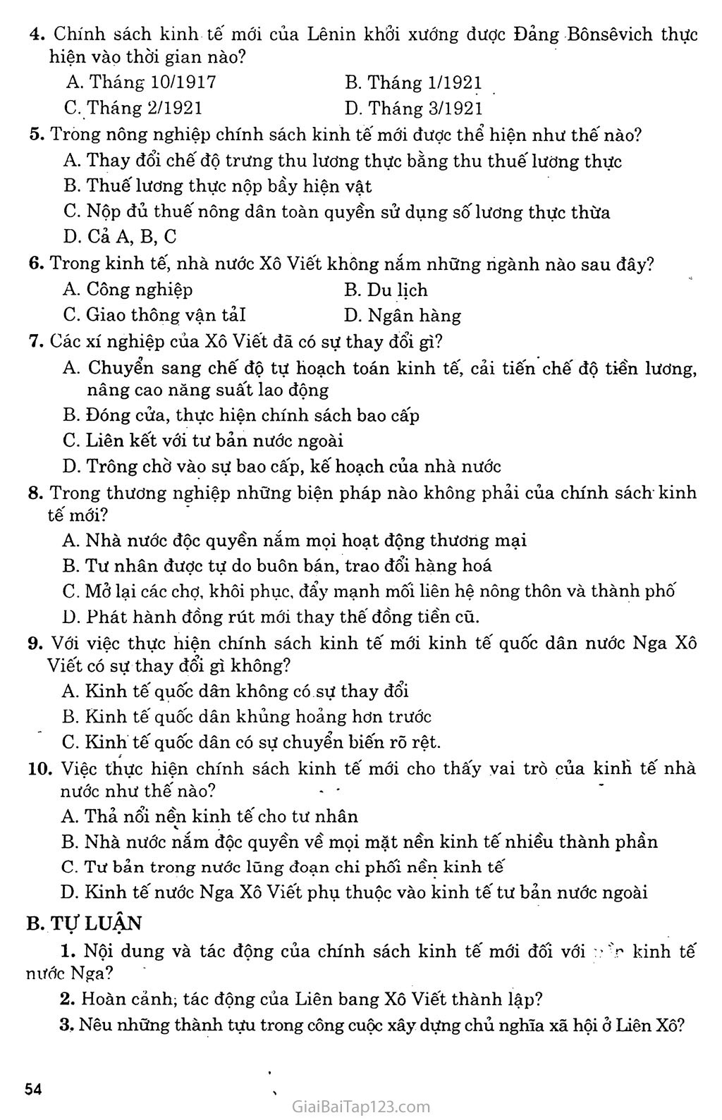 Bài 10: Liên Xô xây dựng chủ nghĩa xã hội (1921 - 1941) trang 3 Bài 10: Liên Xô xây dựng chủ nghĩa xã hội (1921 - 1941) trang 3