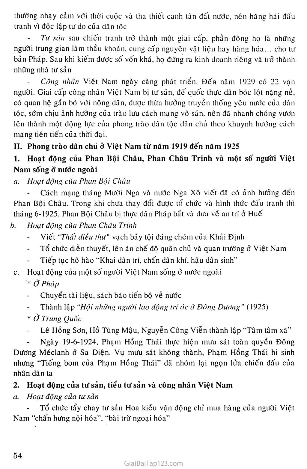 Bài 12: Phong trào dân tộc dân chủ ở Việt Nam từ năm 1919 đến năm 1925 trang 3 Bài 12: Phong trào dân tộc dân chủ ở Việt Nam từ năm 1919 đến năm 1925 trang 3