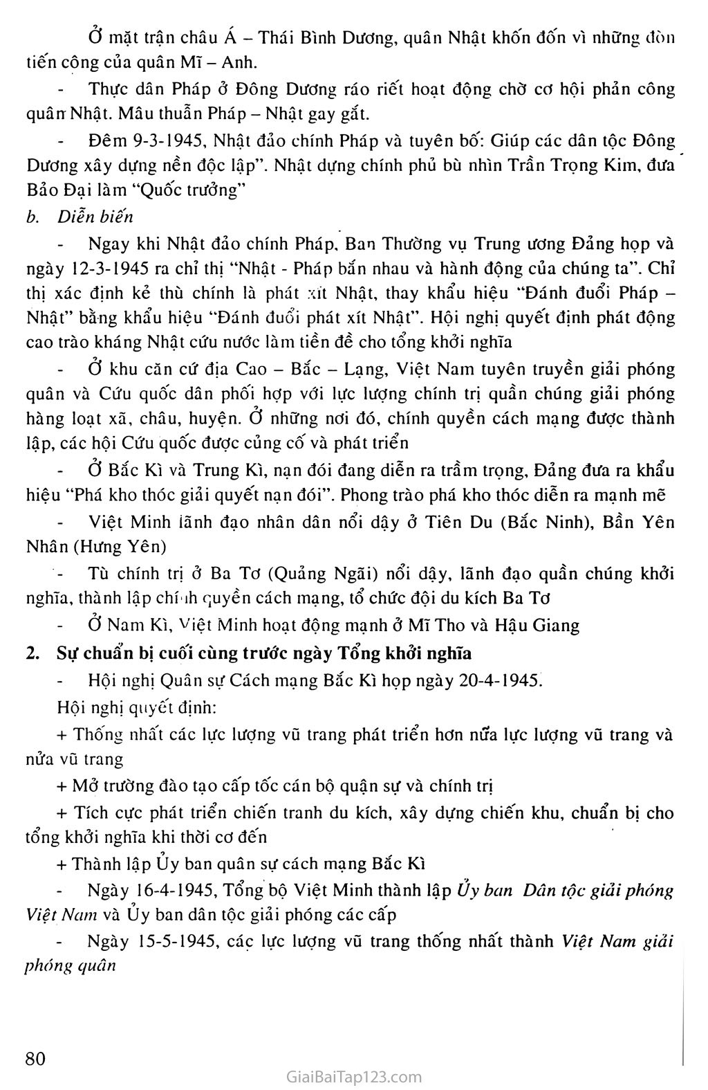 Bài 16: Phong trào giải phóng dân tộc và Tổng khởi nghĩa tháng Tám (1939 - 1945). Nước Việt Nam Dân chủ Cộng hòa ra đời trang 6