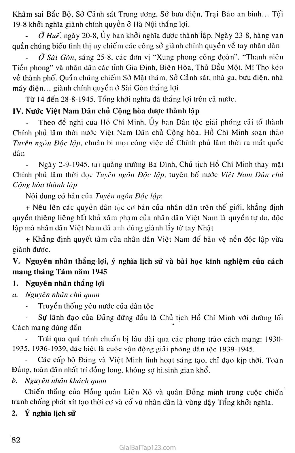 Bài 16: Phong trào giải phóng dân tộc và Tổng khởi nghĩa tháng Tám (1939 - 1945). Nước Việt Nam Dân chủ Cộng hòa ra đời trang 8
