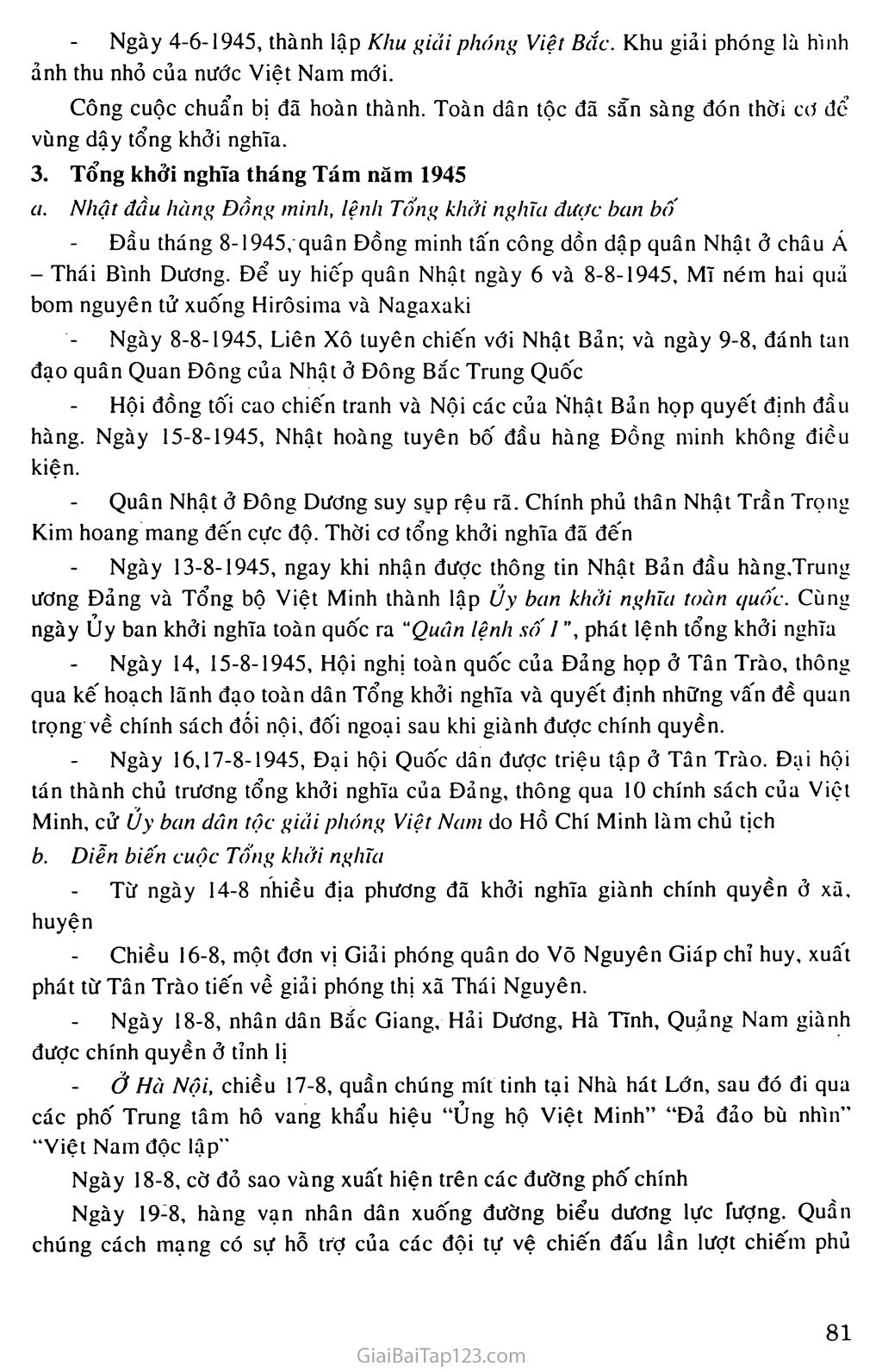 Bài 16: Phong trào giải phóng dân tộc và Tổng khởi nghĩa tháng Tám (1939 - 1945). Nước Việt Nam Dân chủ Cộng hòa ra đời trang 7