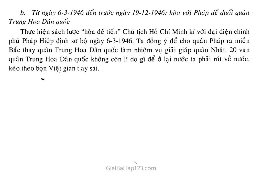 Bài 17: Nước Việt Nam Dân chủ Cộng hòa từ sau ngày  2 - 9 - 1945 đến trước ngày 19 - 2 -1946 trang 7