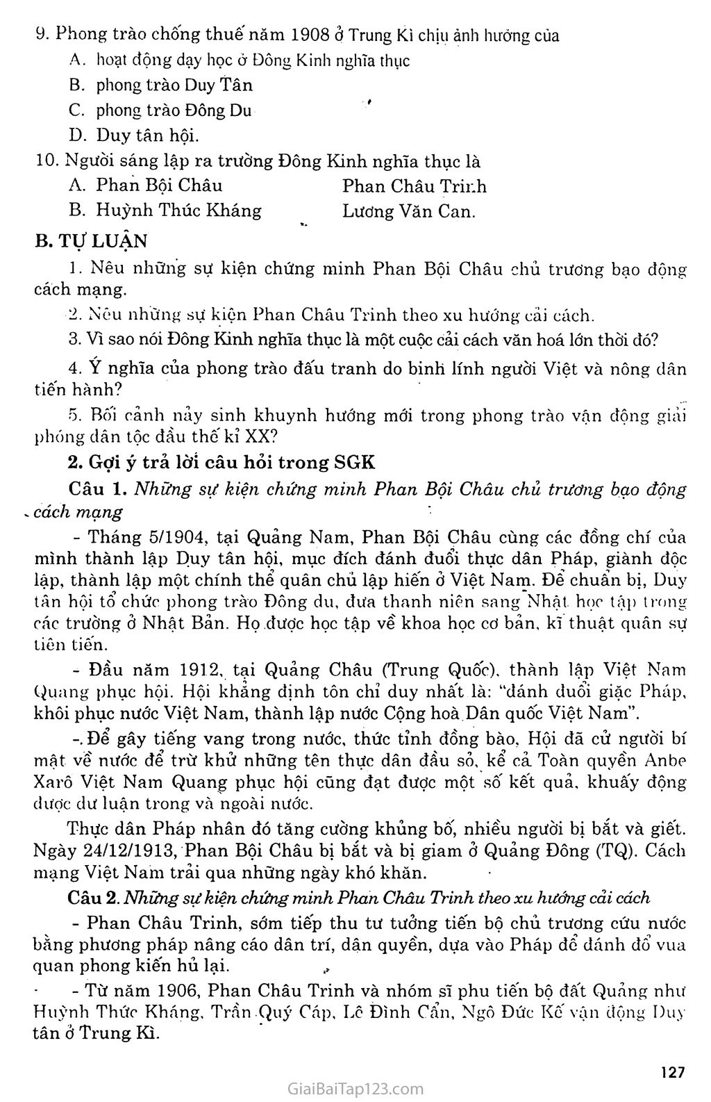 Bài 23: Phong trào yêu nước và cách mạng ở Việt Nam từ đầu thế kỷ XX đến chiến tranh thế giới thứ nhất (1914) trang 3
