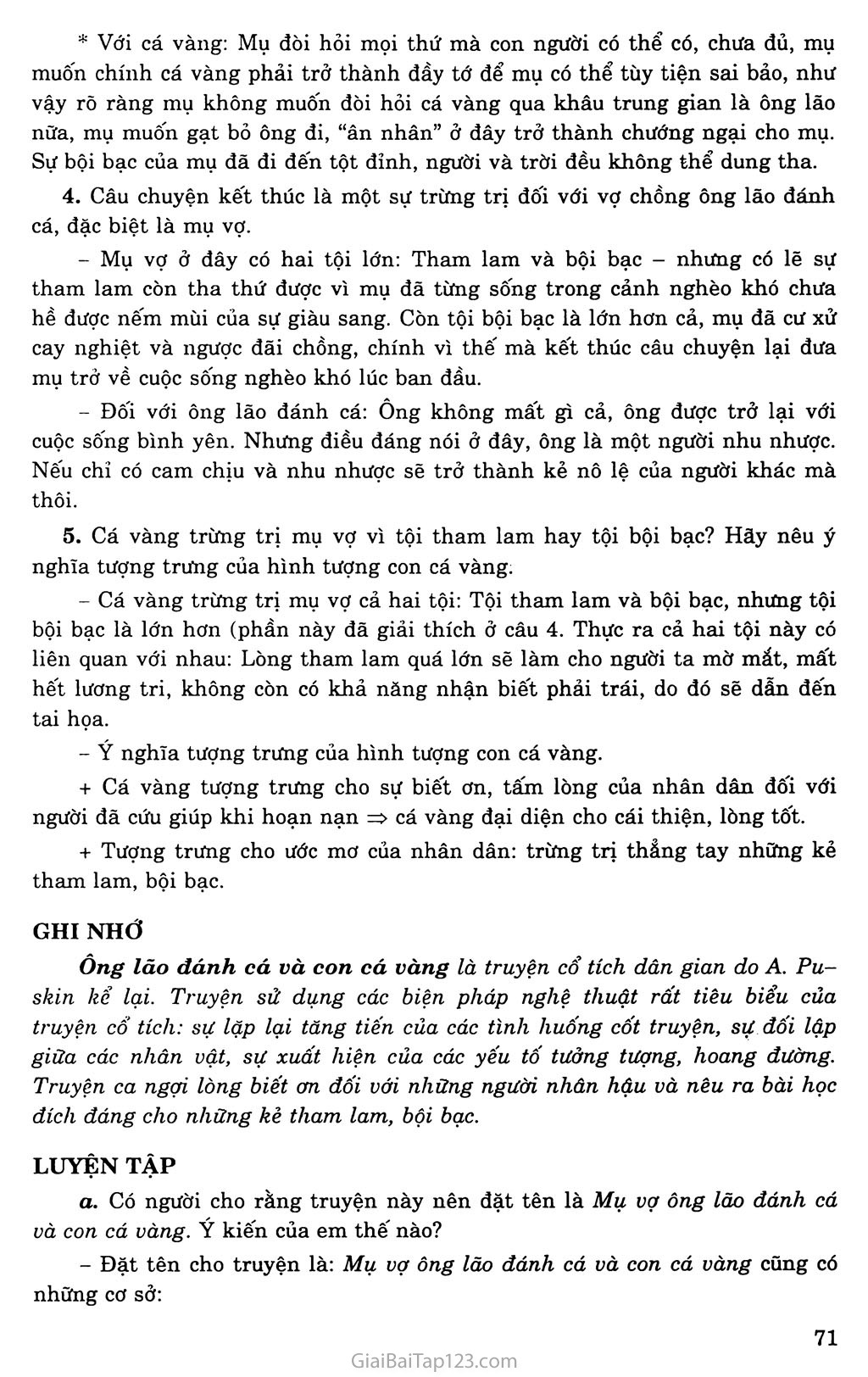 Ông lão đánh cá và con cá vàng (truyền cổ tích A. Pu - skin) trang 3