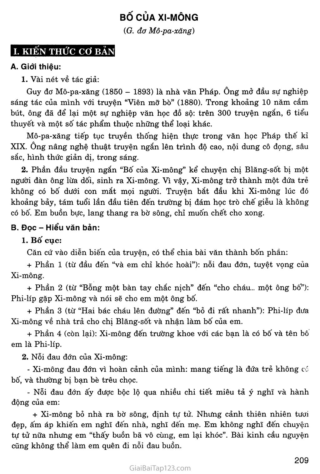 Bố của Xi - mông (trích) trang 1