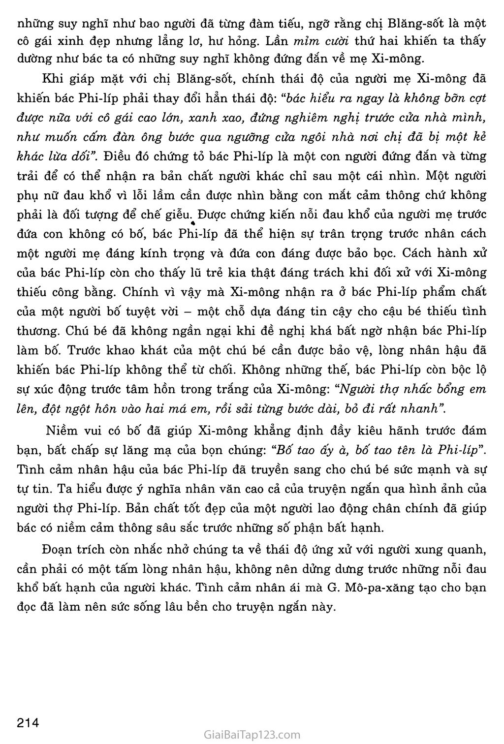 Bố của Xi - mông (trích) trang 6