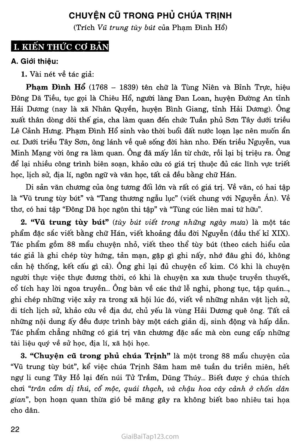 Chuyện cũ trong phủ chúa Trịnh (trích Vũ trung tùy bút) trang 1