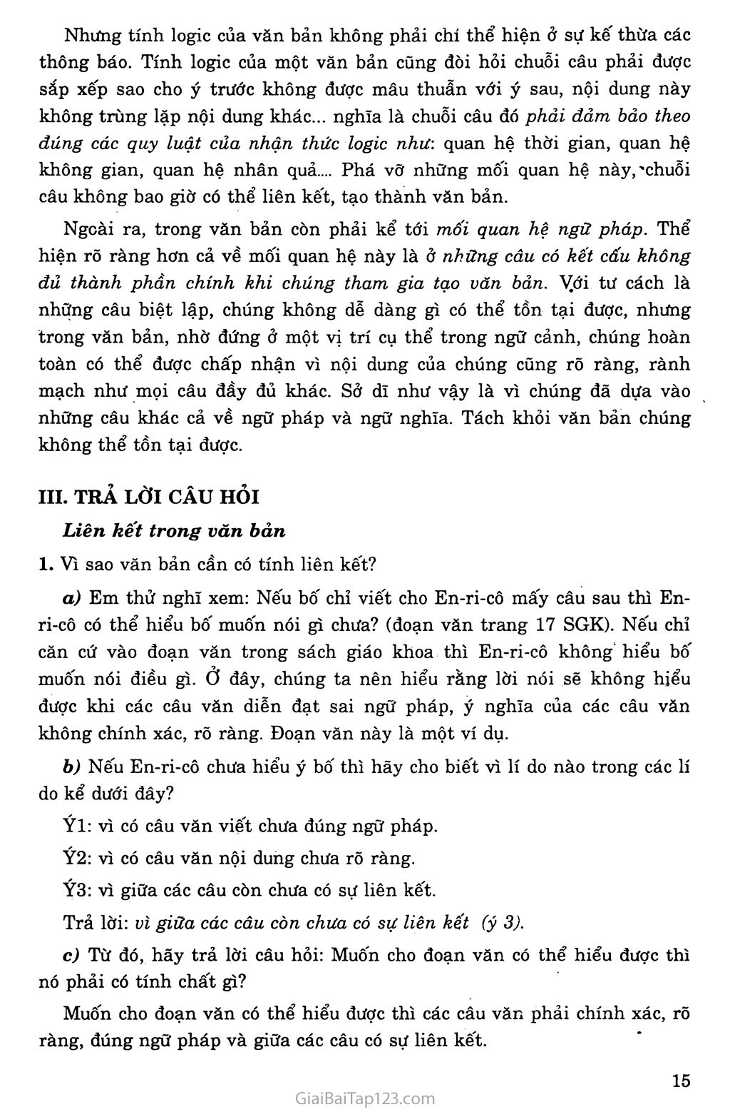 Tính liên kết trong văn bản tiếng Việt