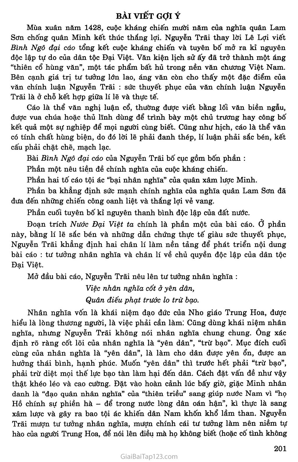 Nước Đại Việt ta (trích Bình Ngô đại cáo) trang 5