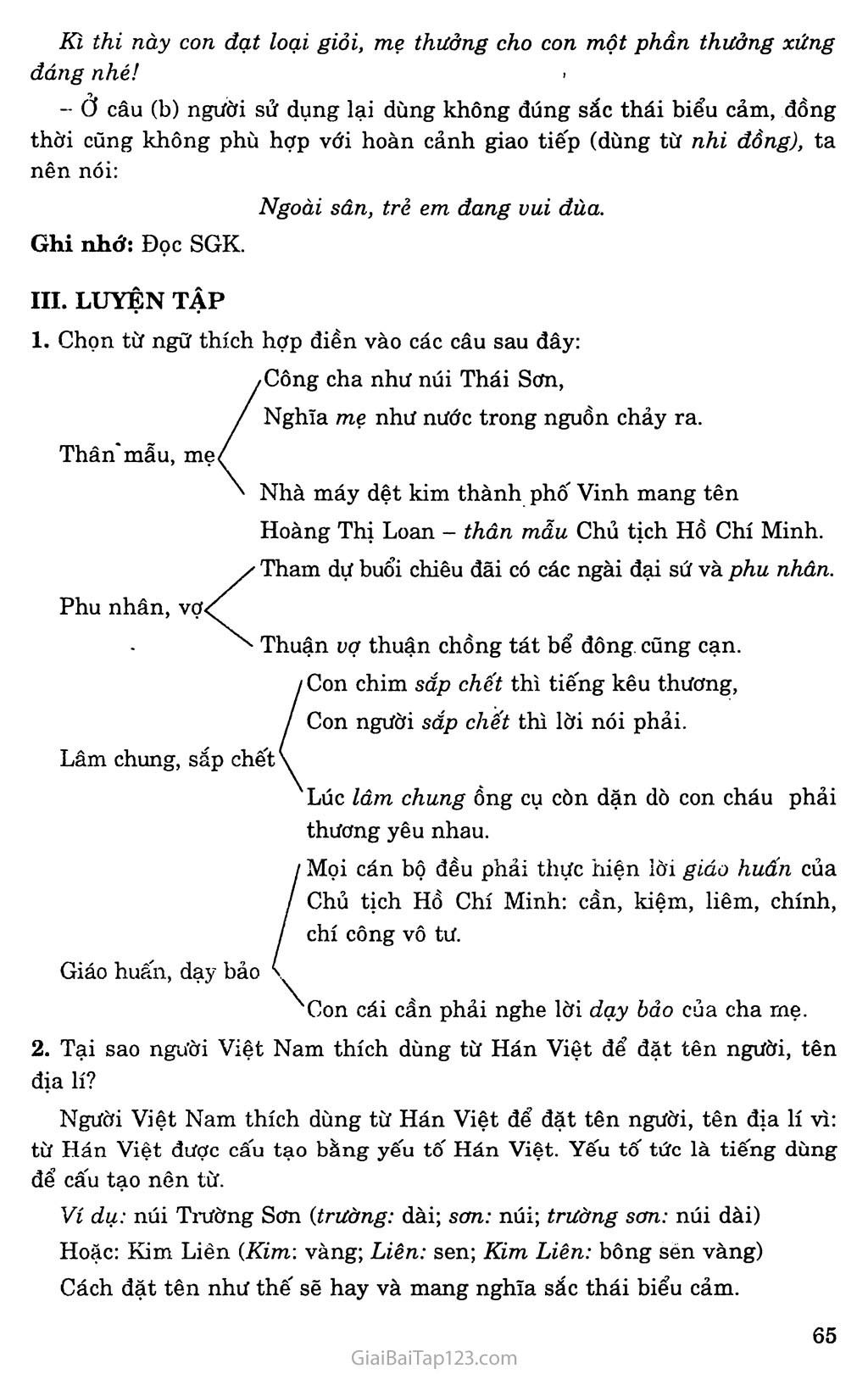 Từ Hán Việt (tiếp theo) trang 2