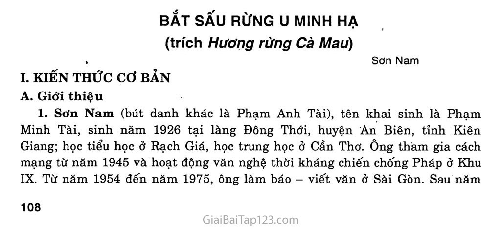 Bắt sấu rừng U Minh Hạ (Sơn Nam, 1962) trang 1