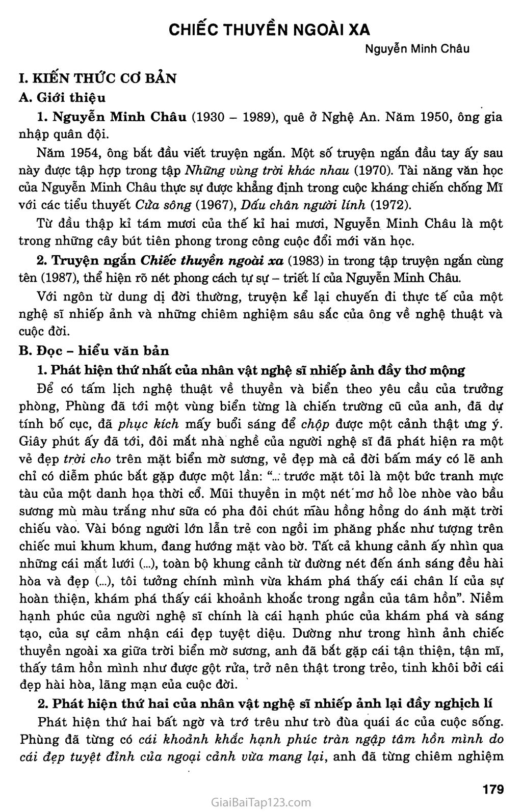 Chiếc thuyền ngoài xa (Nguyễn Minh Châu, 1983) trang 1