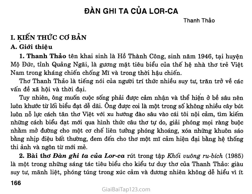 Đàn ghi ta của Lor - Ca (Thanh Thảo, 1985) trang 1