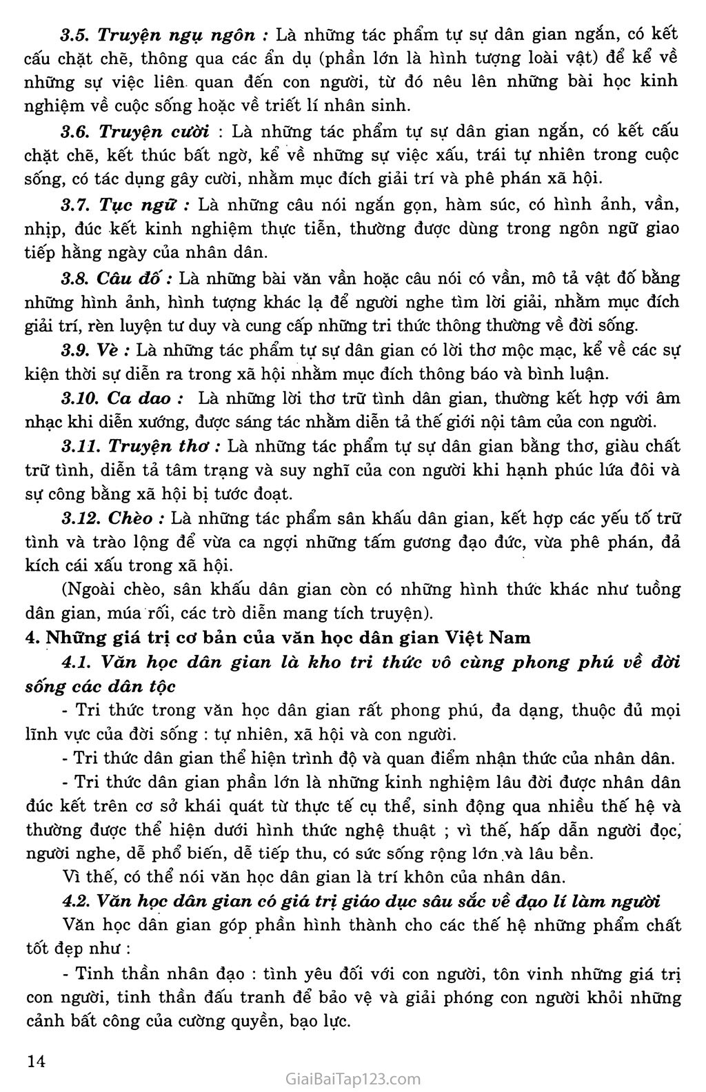 Khái quát văn học dân gian Việt Nam trang 3
