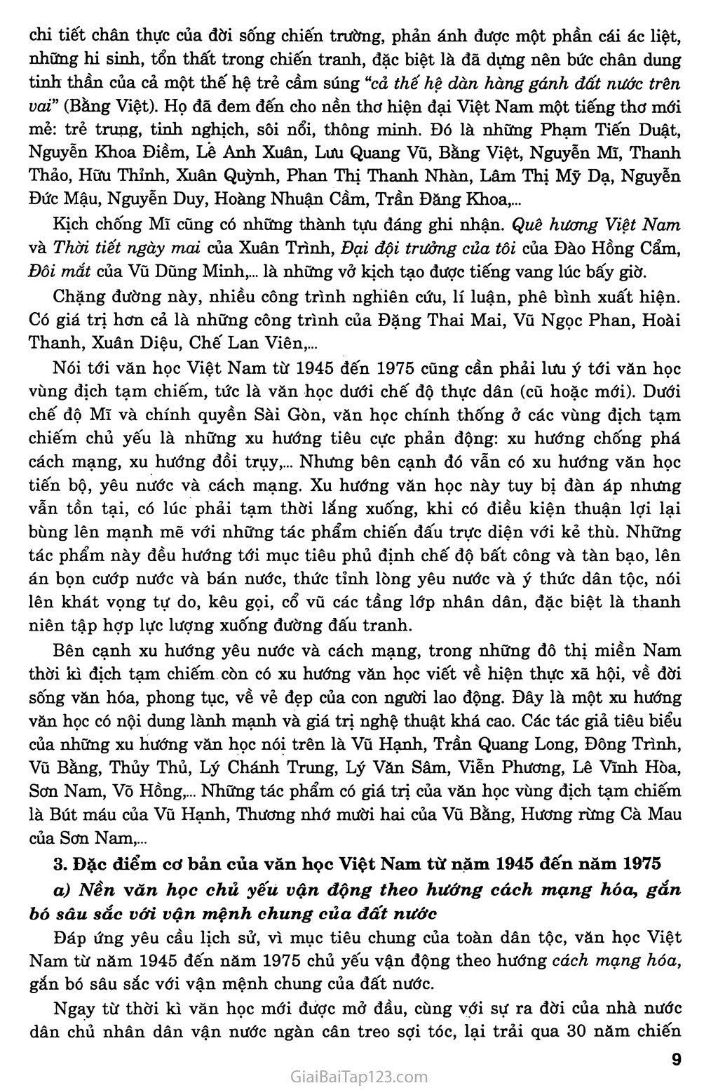 Khái quát văn học Việt Nam từ cách mnạng tháng tám năm 1945 đến hết thế kỉ XX trang 5