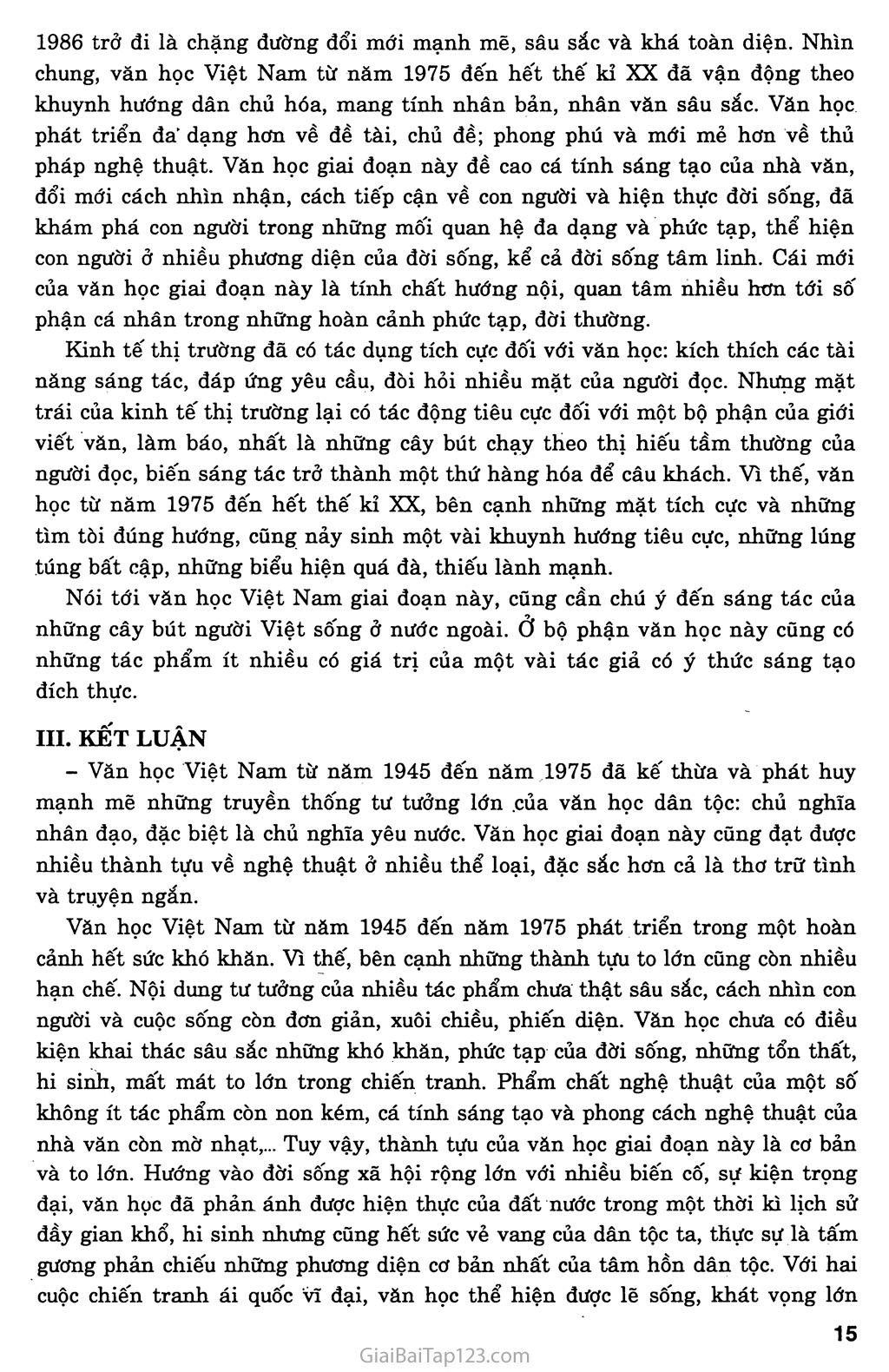 Khái quát văn học Việt Nam từ cách mnạng tháng tám năm 1945 đến hết thế kỉ XX trang 11