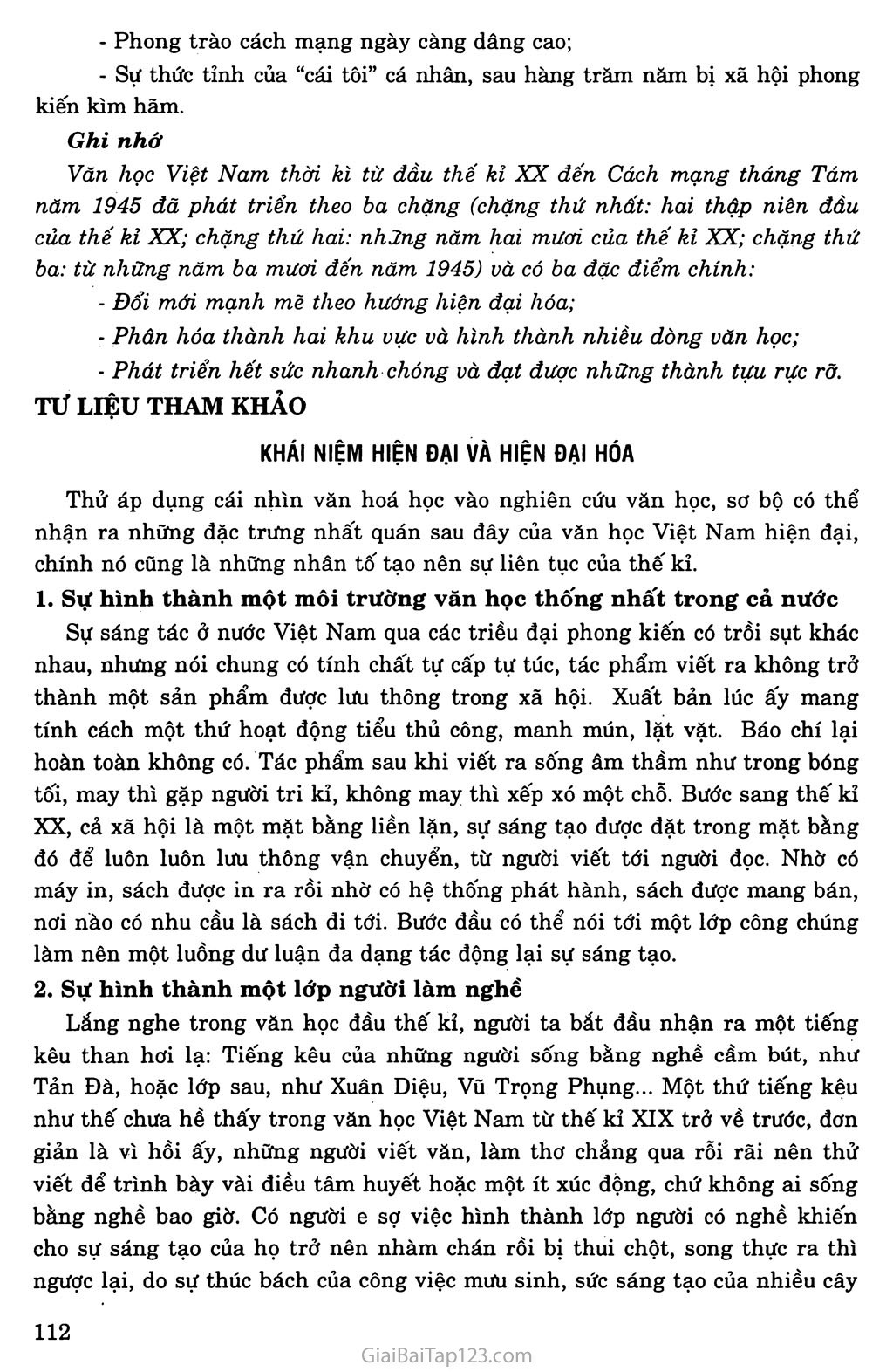 Khái quát văn học Việt Nam từ đầu thế kỉ XX đến cách mạng tháng Tám năm 1945 trang 8