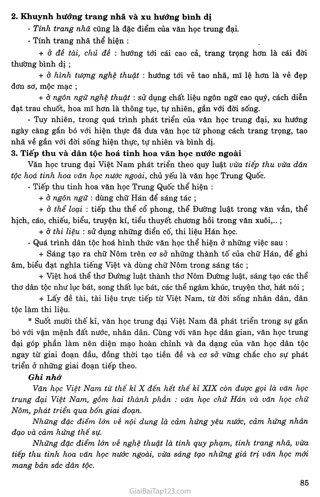 Khái quát văn học Việt Nam từ thế kỉ X đến hết thế kỉ XIX trang 8