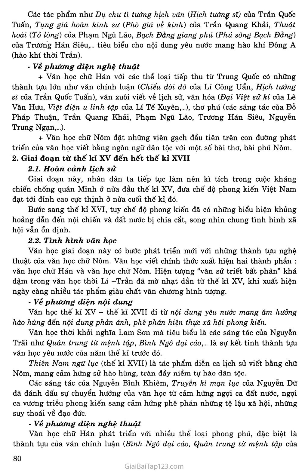 Khái quát văn học Việt Nam từ thế kỉ X đến hết thế kỉ XIX trang 3