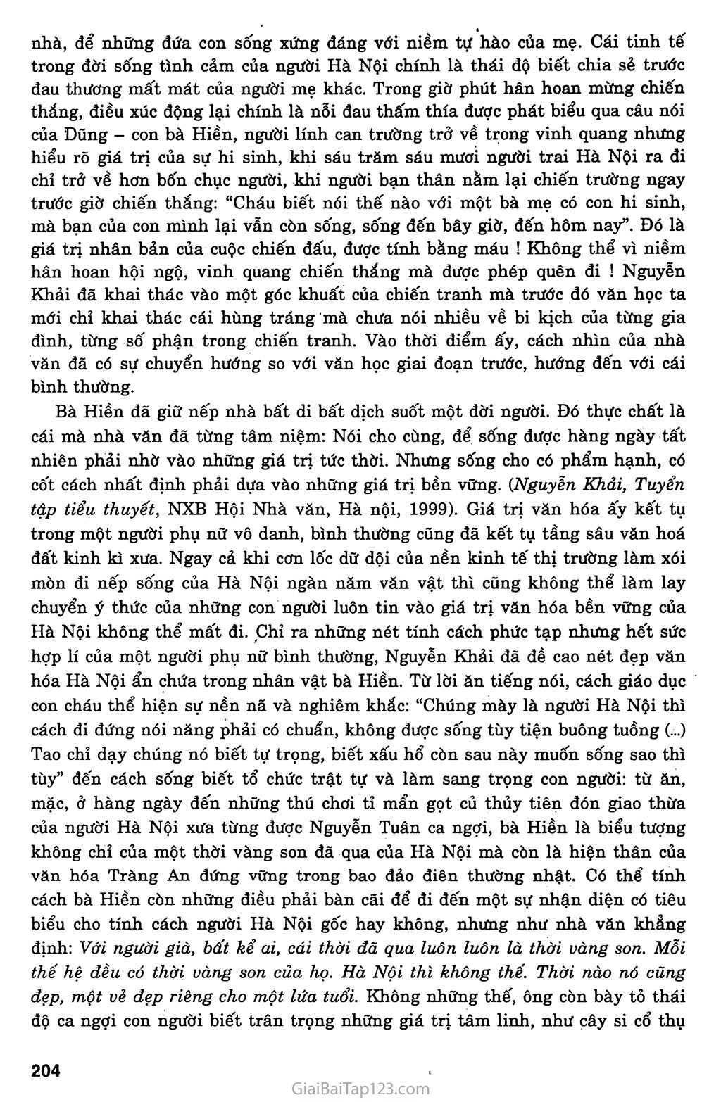 Một người Hà Nội (Nguyễn Khải, 1990) trang 9