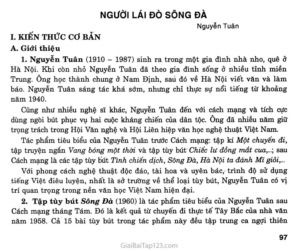 Người lái đò sông Đà (Nguyễn Tuân, 1960) trang 1