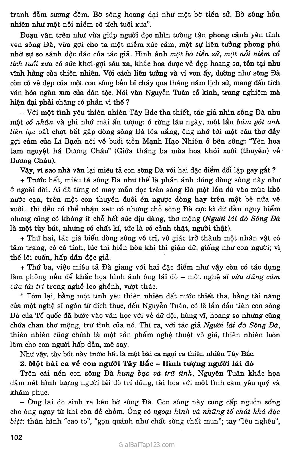 Người lái đò sông Đà (Nguyễn Tuân, 1960) trang 6