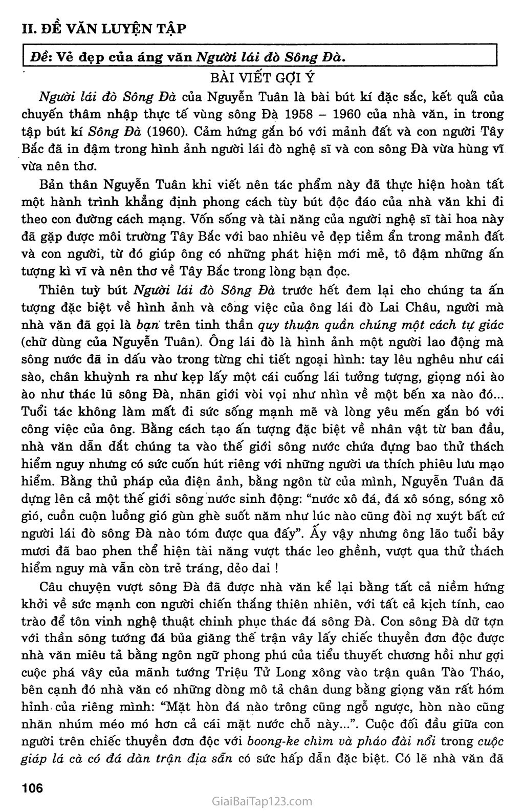 Người lái đò sông Đà (Nguyễn Tuân, 1960) trang 10