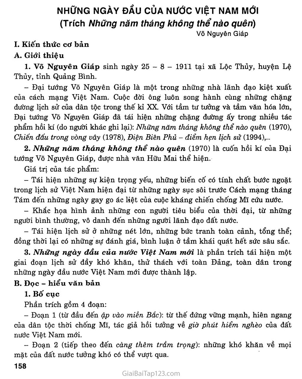 Những ngày đầu của nước Việt Nam mới (Võ Nguyên Giáp, 1970) trang 1