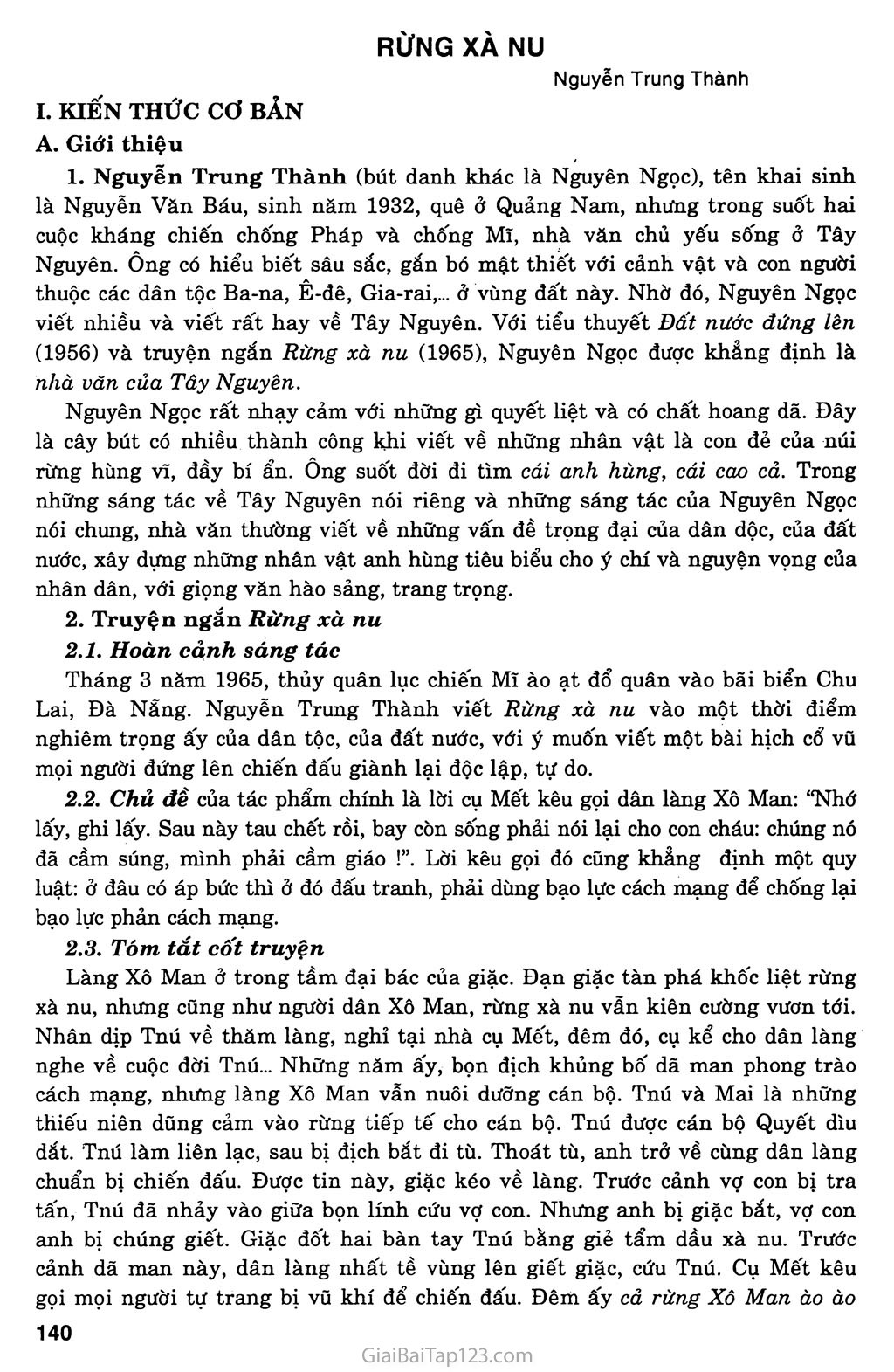Rừng xà nu (Nguyễn Trung Thành, 1965) trang 1