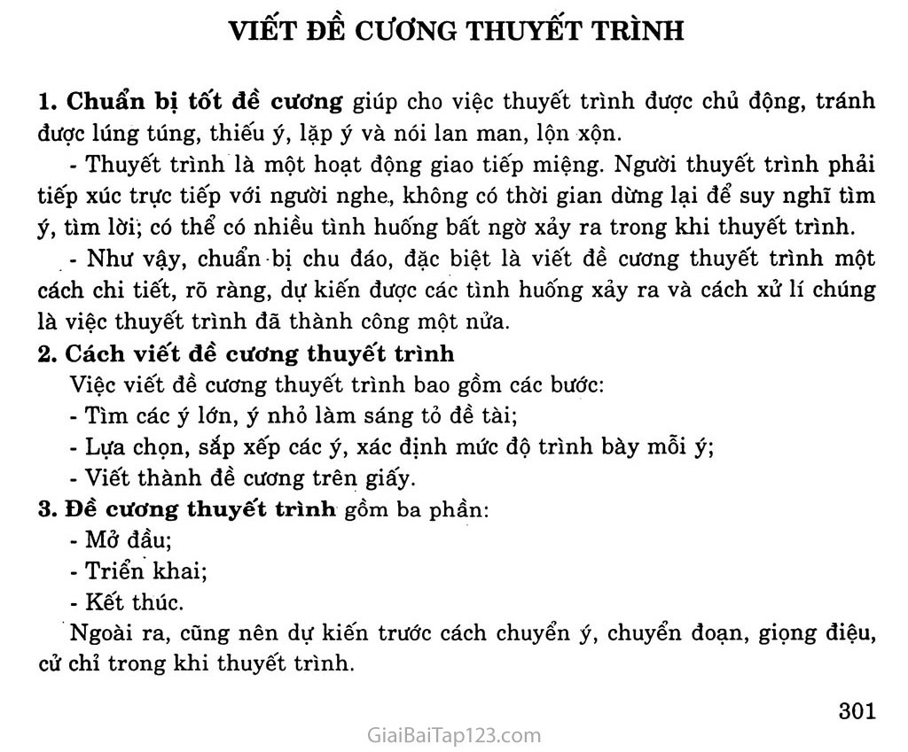 Viết đề cương thuyết trình trang 1