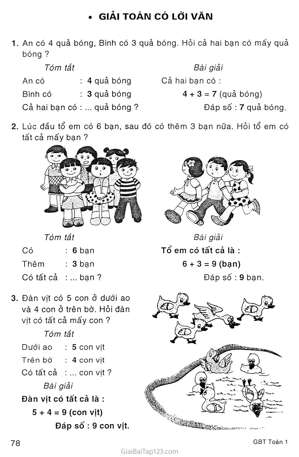 Giải toán có lời văn trang 1