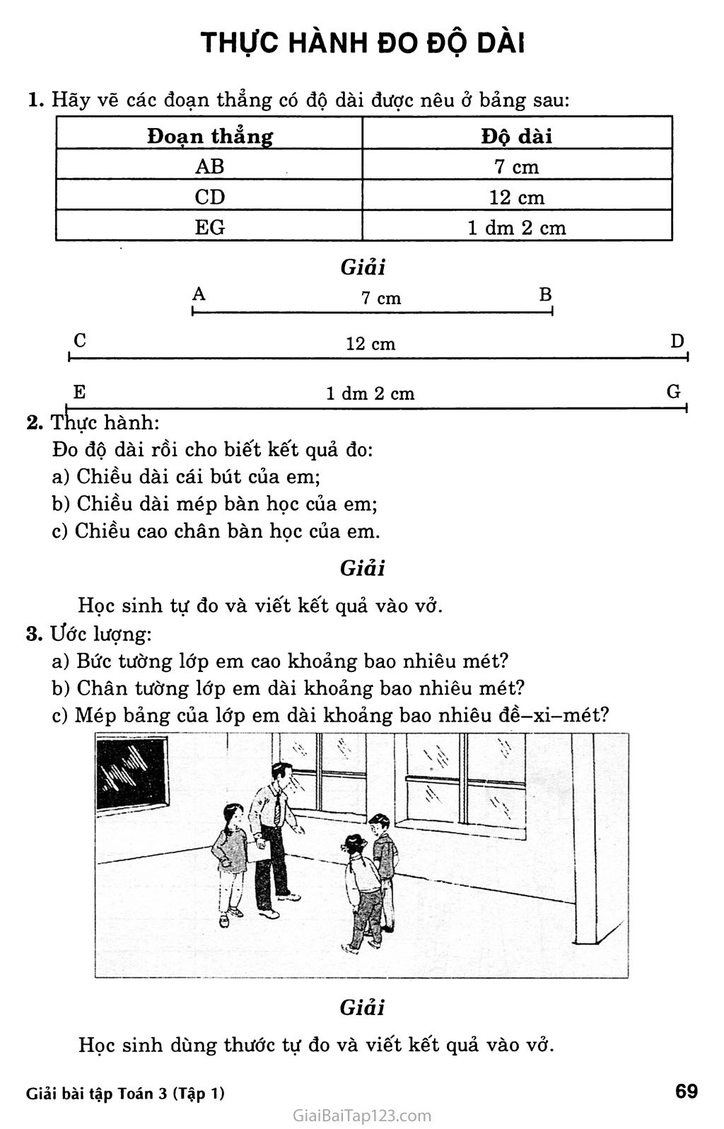 Thực hành đo độ dài trang 1 Thực hành đo độ dài trang 1