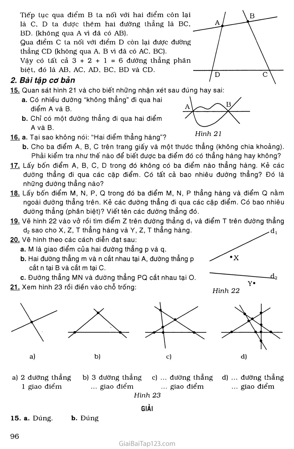 Bài 3. Đường thẳng đi qua hai điểm trang 2