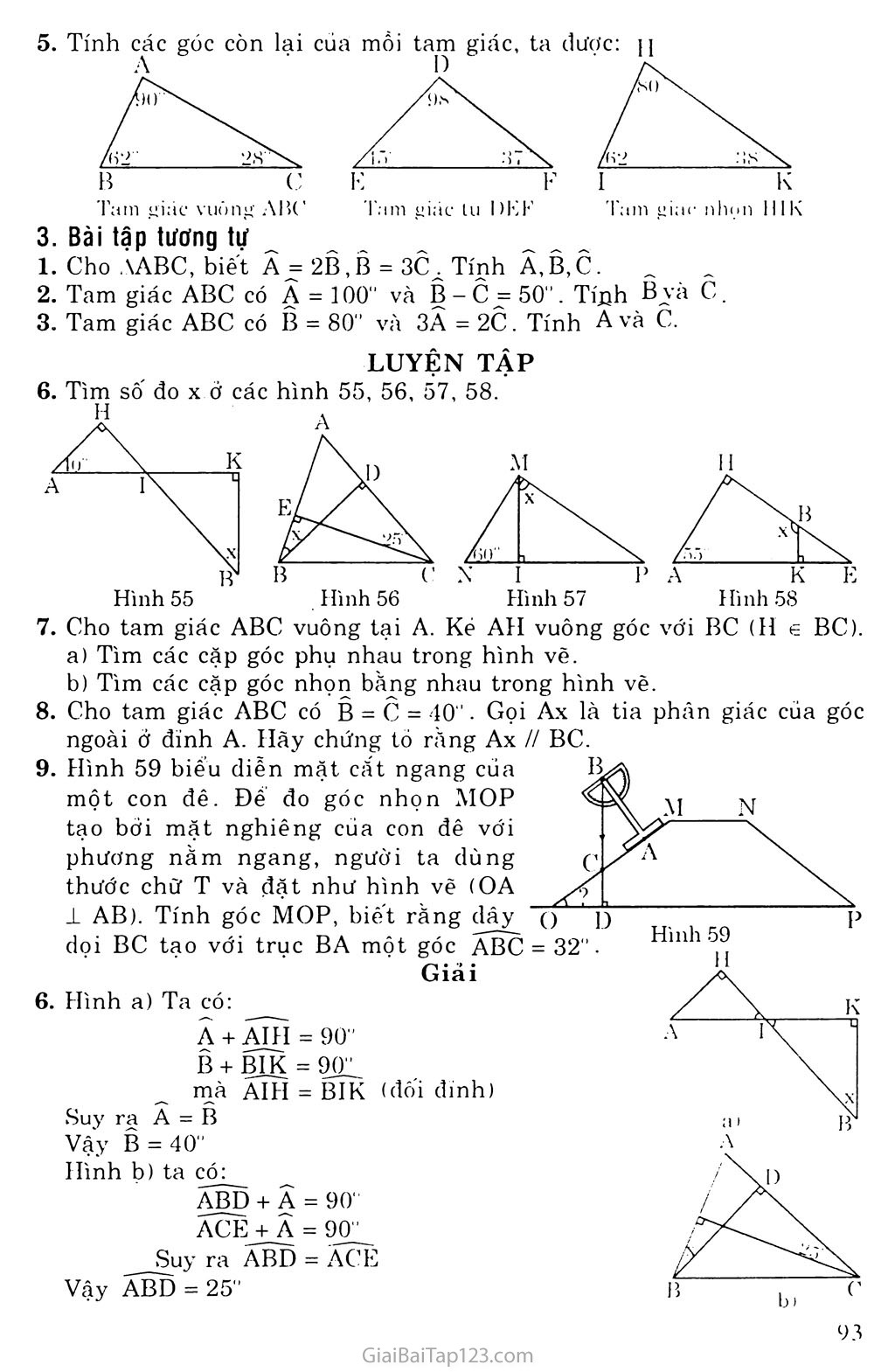 Bài 1. Tổng ba góc của một tam giác trang 4