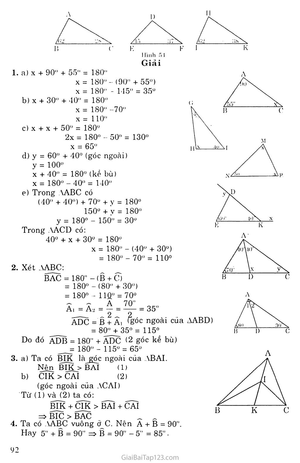 Bài 1. Tổng ba góc của một tam giác trang 3