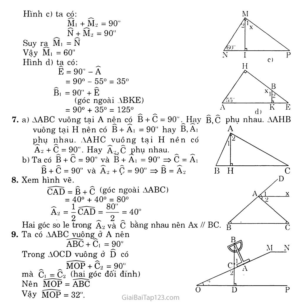 Bài 1. Tổng ba góc của một tam giác trang 5