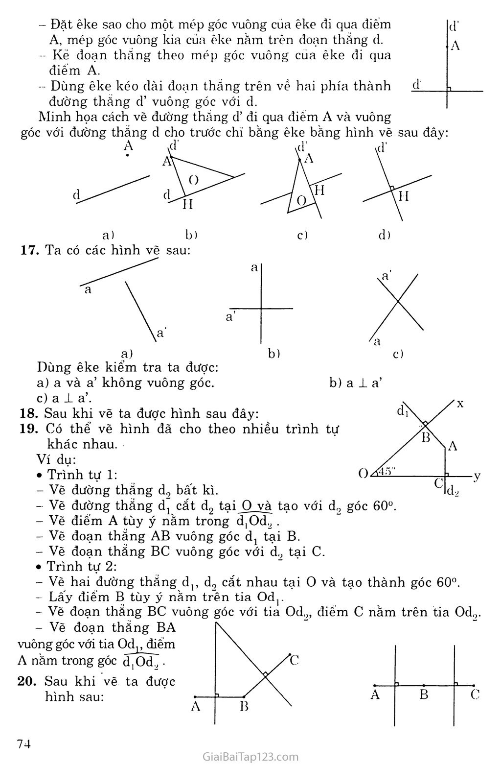 Bài 2. Hai đường thẳng vuông góc trang 4