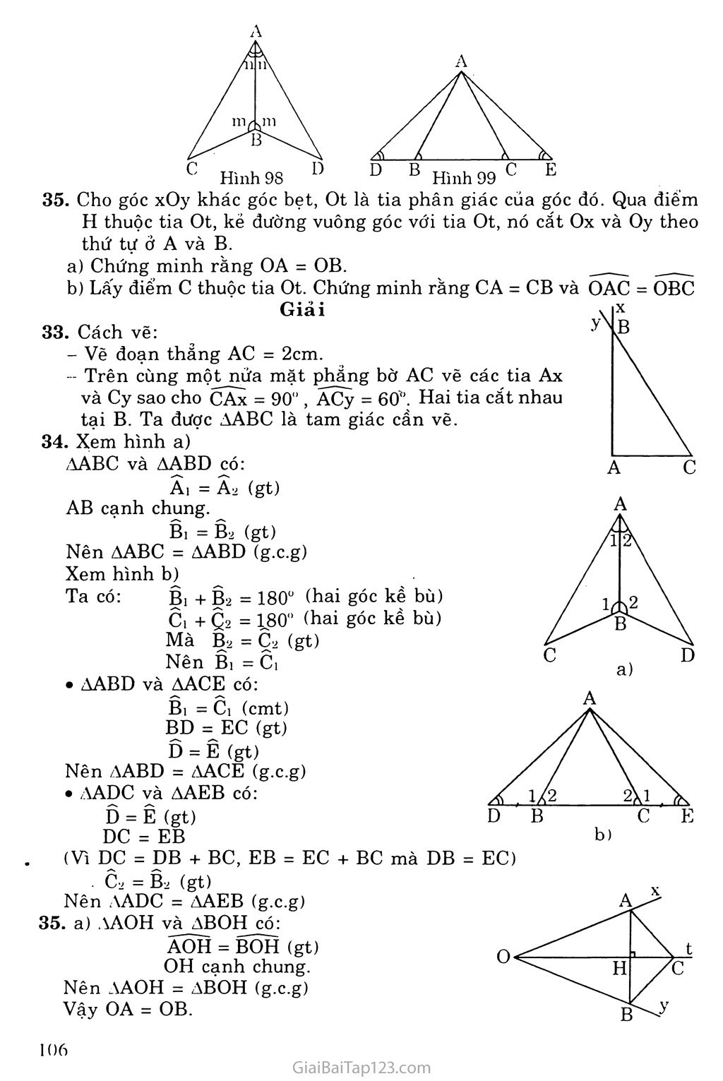 Bài 5. Trường hợp bằng nhau thứ ba của tam giác: góc - cạnh - góc (g. c. g) trang 2