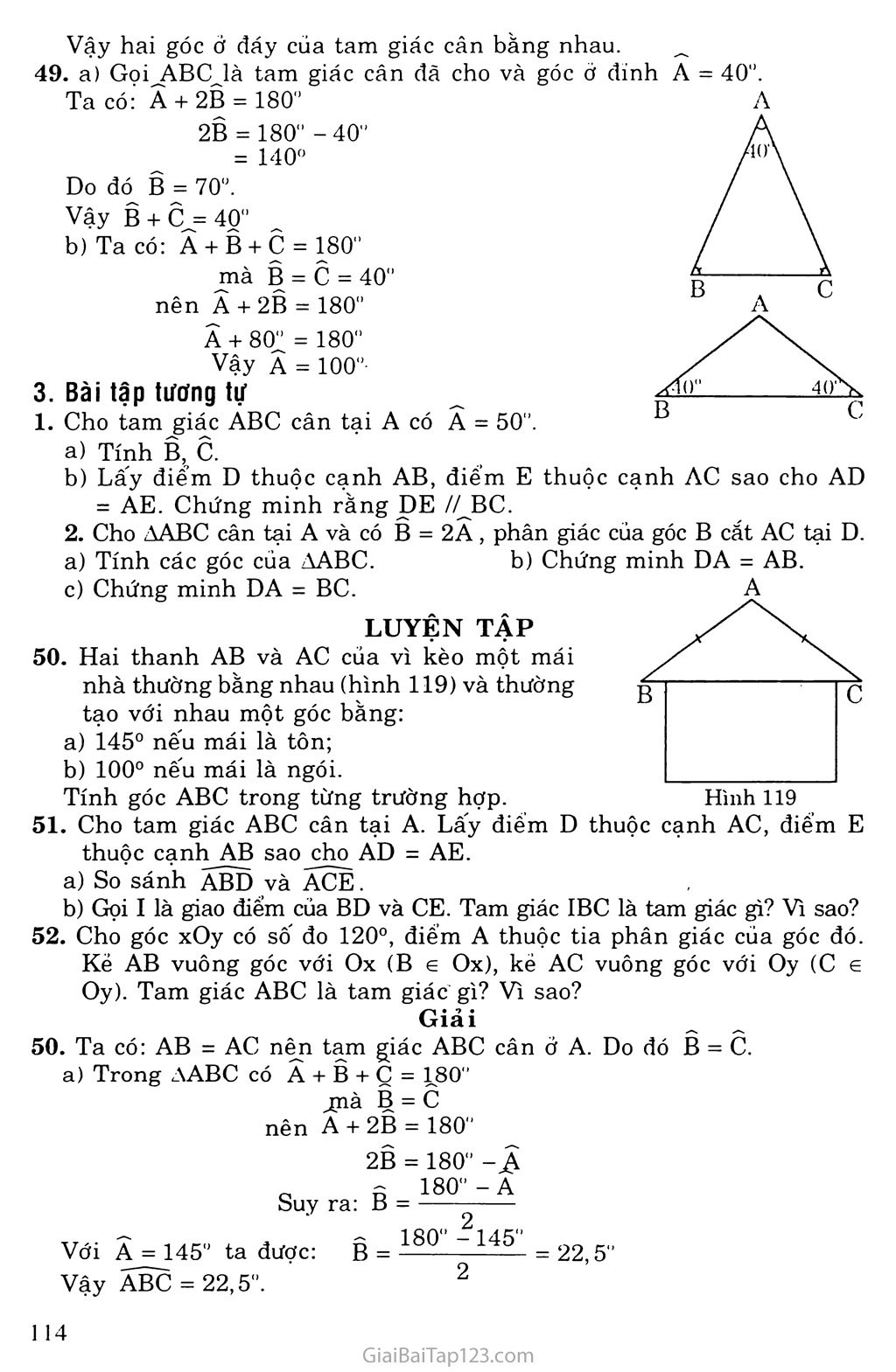 Bài 6. Tam giác cân trang 4