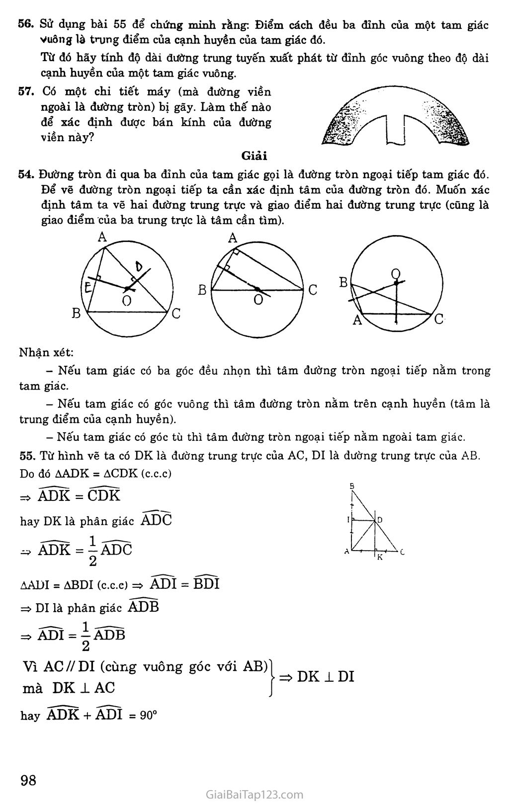 Bài 8. Tính chất ba đường trung trực của tam giác trang 4