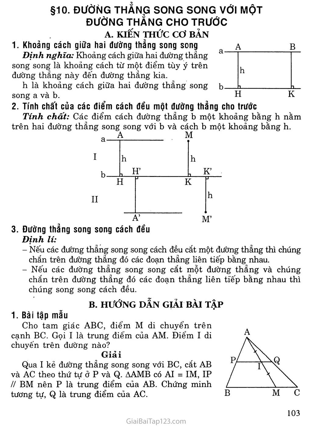 Bài 10. Đường thẳng song song với một đường thẳng cho trước trang 1