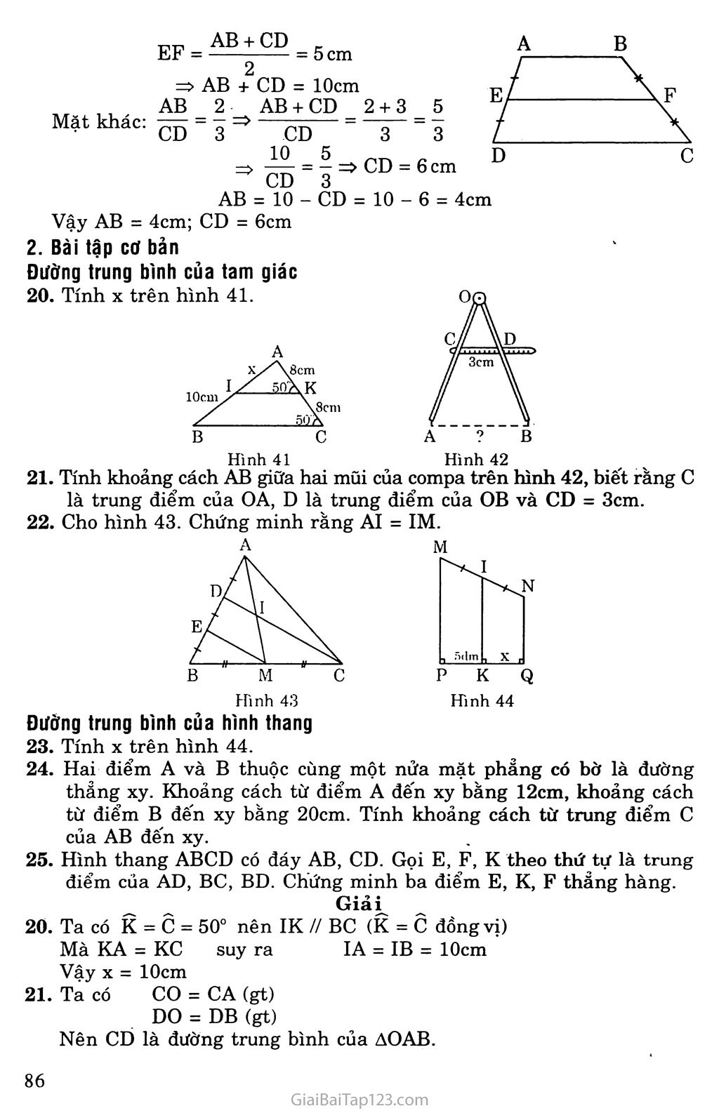 Bài 4. Đường trung bình của tam giác, của hình thang trang 2