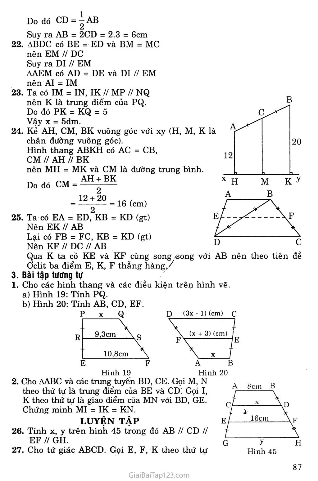 Bài 4. Đường trung bình của tam giác, của hình thang trang 3
