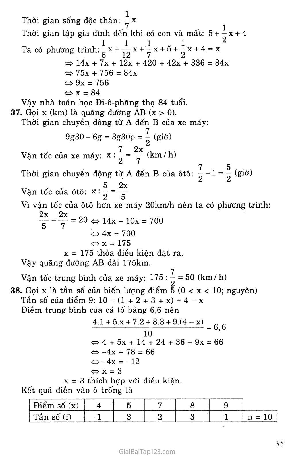 Bài 6. Giải bài toán bằng cách lập phương trình trang 4