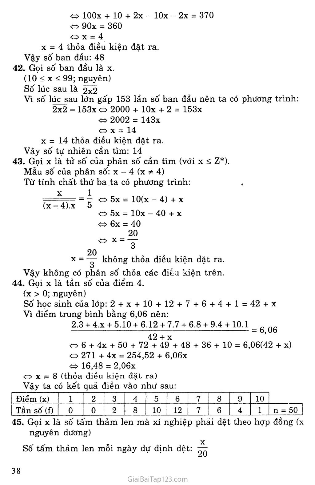Bài 6. Giải bài toán bằng cách lập phương trình trang 7