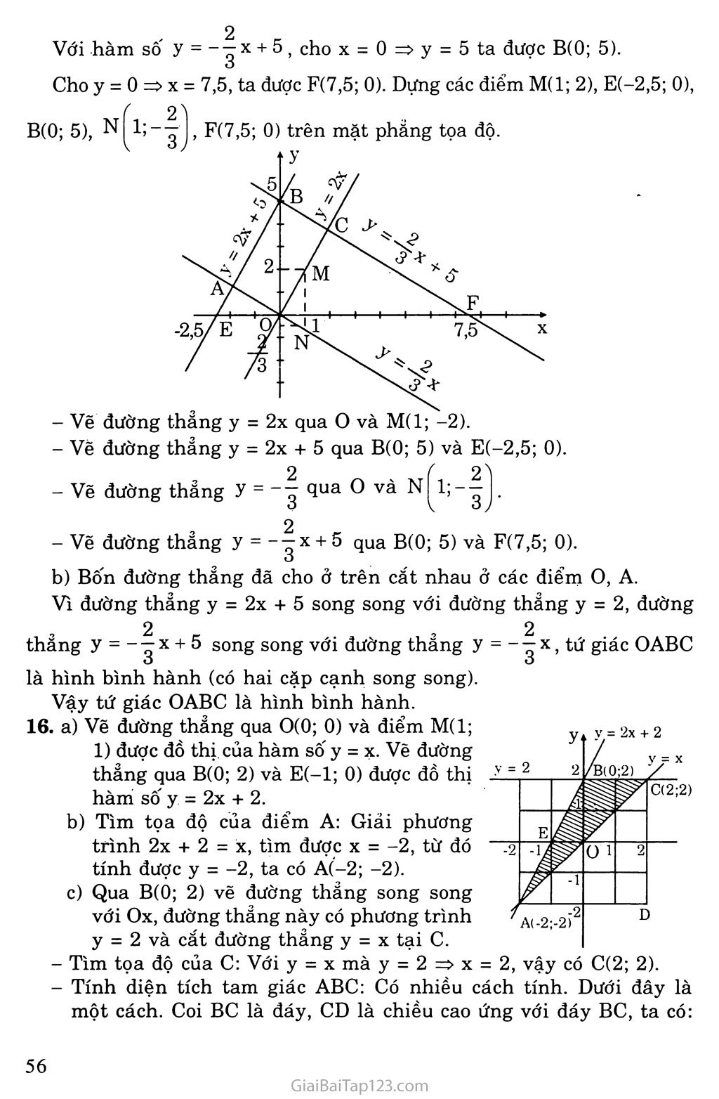 Giải Toán 9: Bài 3. Đồ thị của hàm số y = ax + b (a khác 0)