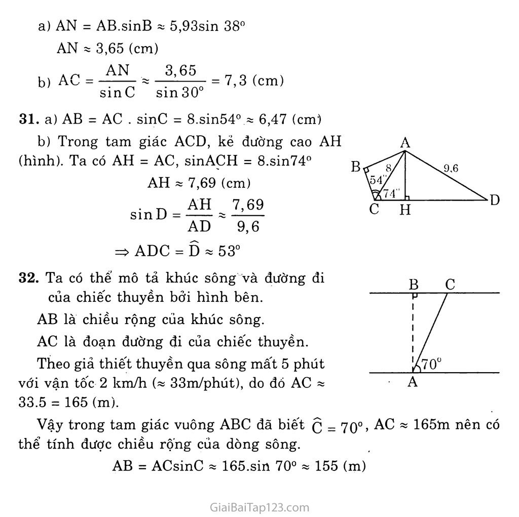 Bài 4. Một số hệ thức về cạnh và góc trong tam giác vuông trang 5